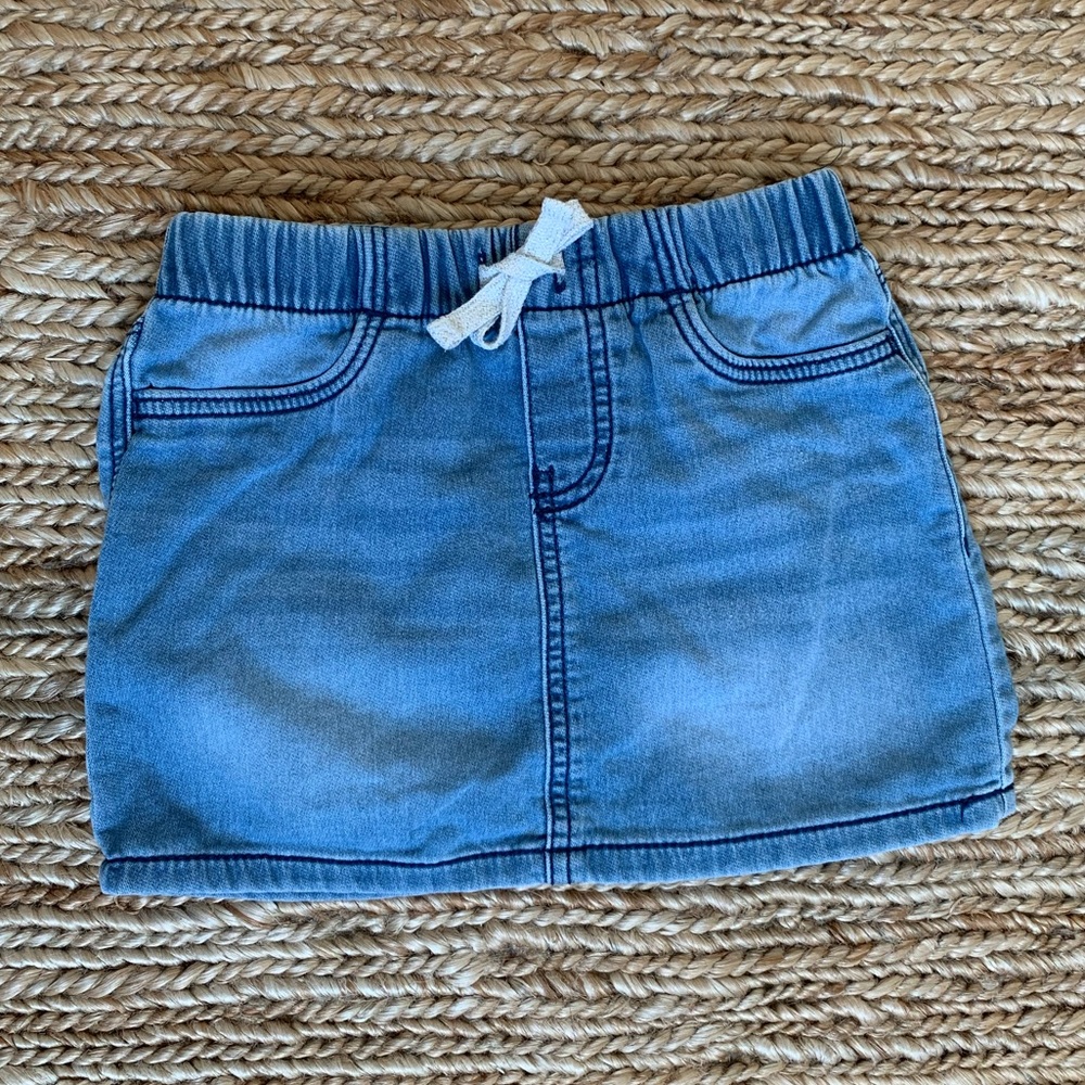 Jean skirt with glitter tie!